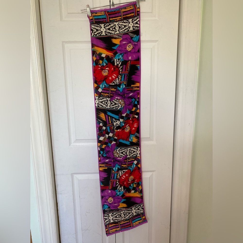 Vintage Tropical Oscar De La Renta Scarf